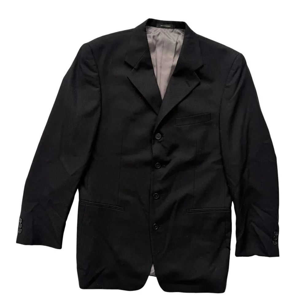 GIVENCHY Wool Jacket Black 40R Rare Vintage 80s